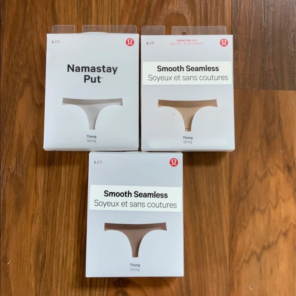 NWT NIB smooth seamless lululemon thongs large